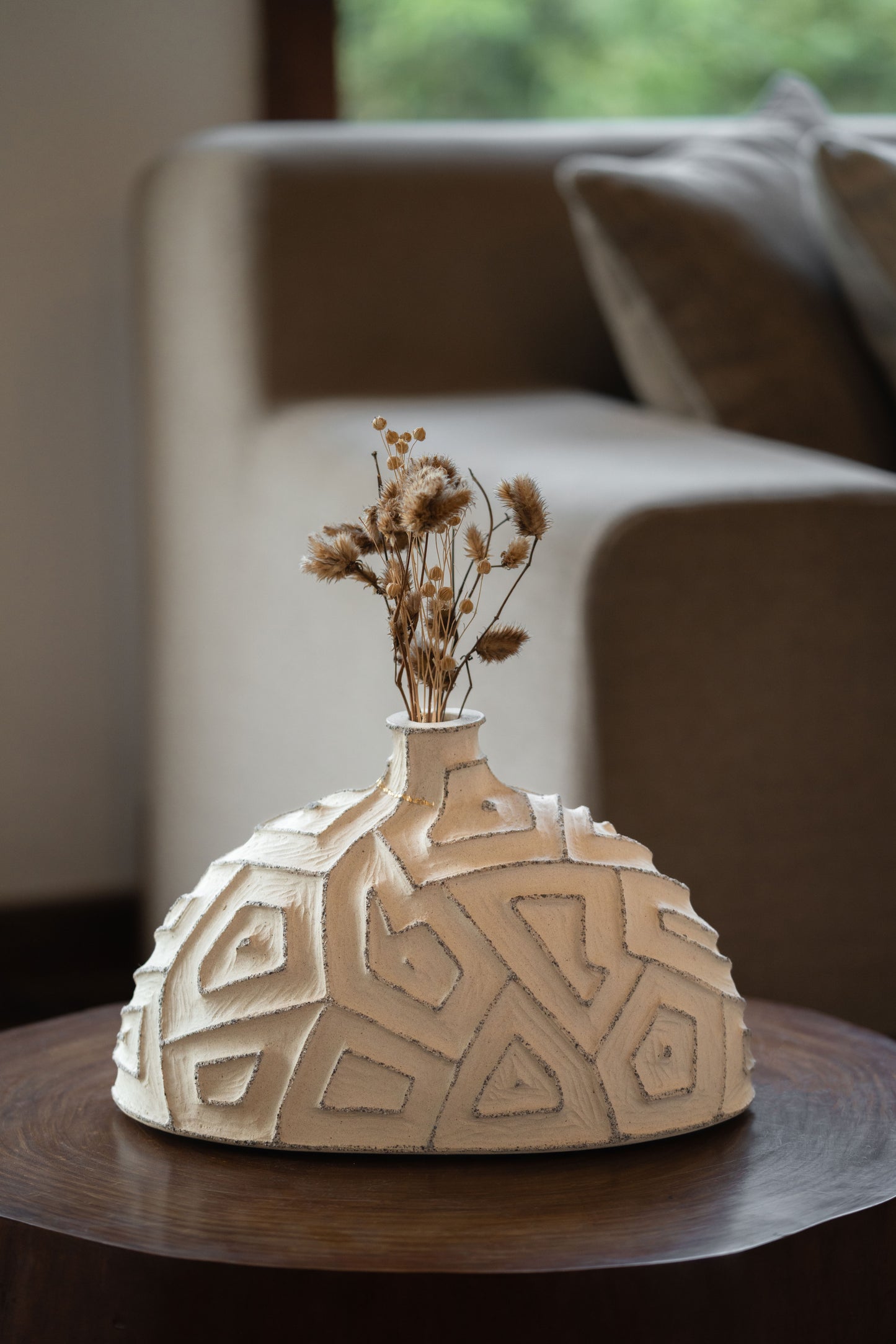 Maze Half Moon Bottle Vase